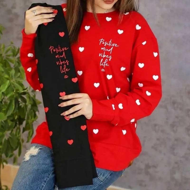 بلوز آستین بلند اسپان پنبه قلبی ( پک 7 عددی)