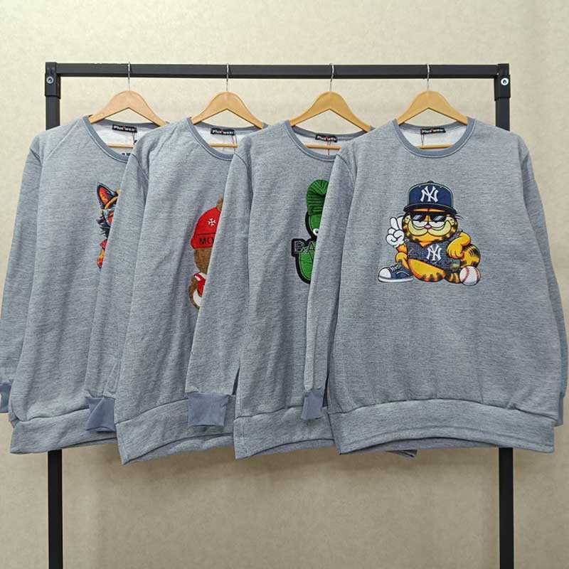 بلوز آستین بلند استیکری برجسته ( پک 3 عددی)