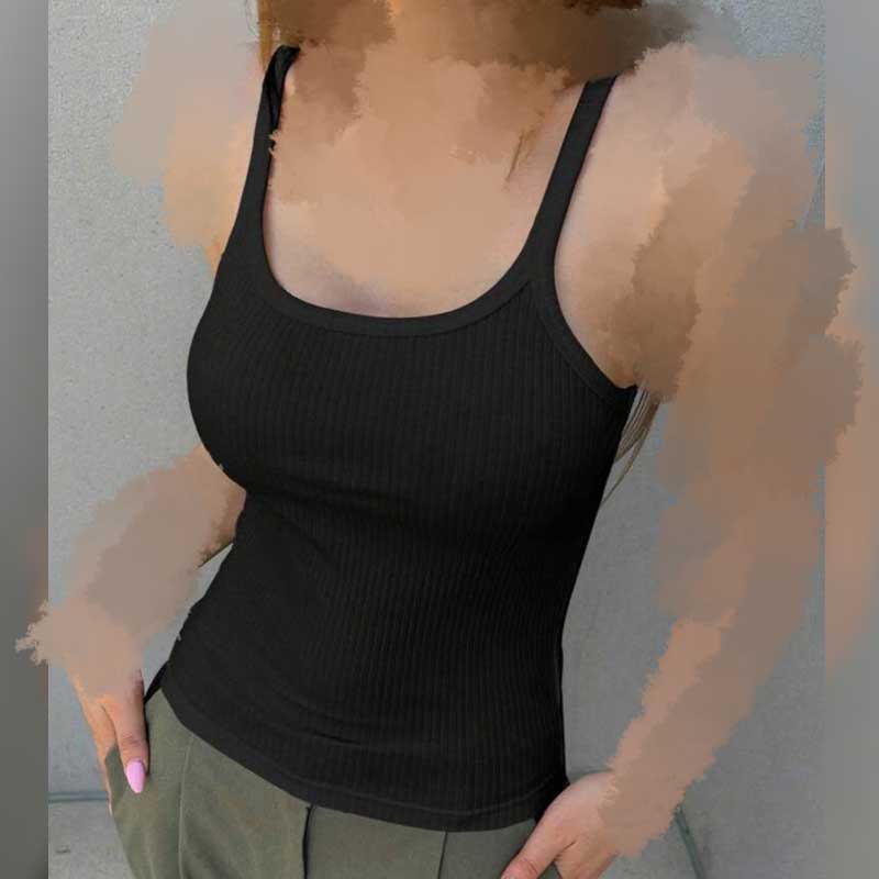 تاپ ۲ بندی بیسیک قواره دار ( پک 6 عددی)