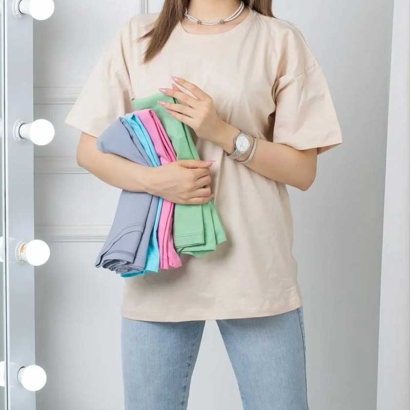 تیشرت قواره دار بیسیک (پک 4 عددی)