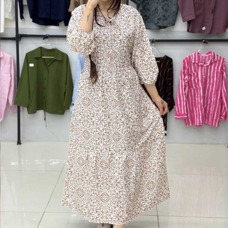 مانتو ساحلی کمربندار ترمه (پک 6 عددی)