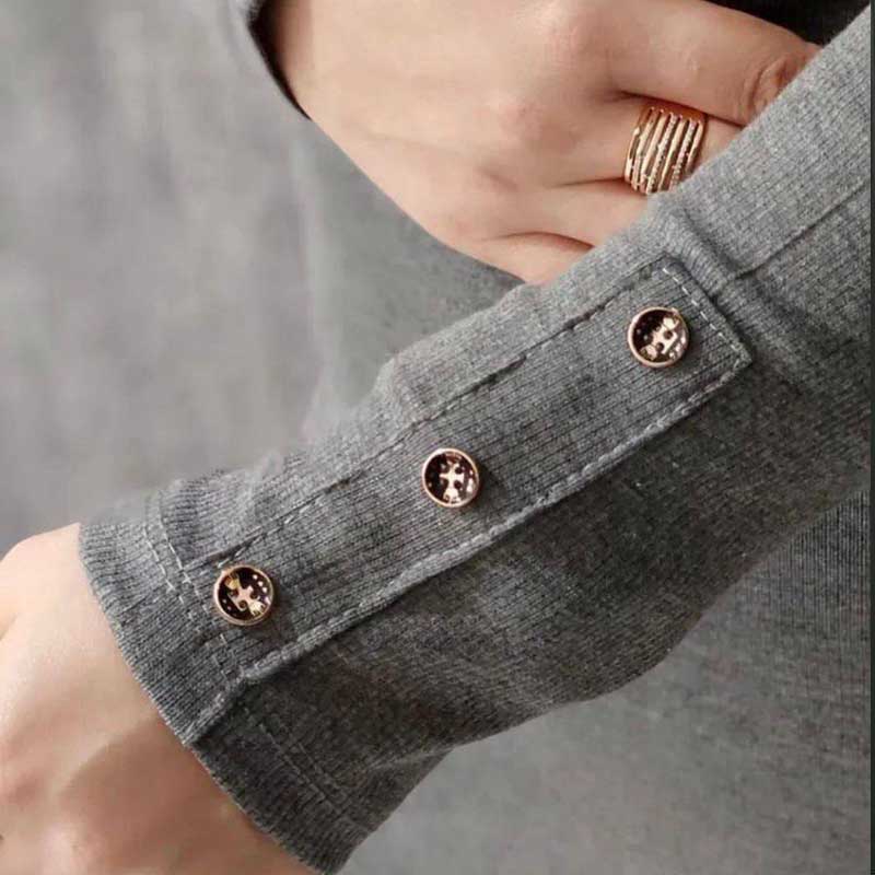 سارافون یقه ۵ سانت استین دکمه ( پک 6 عددی)