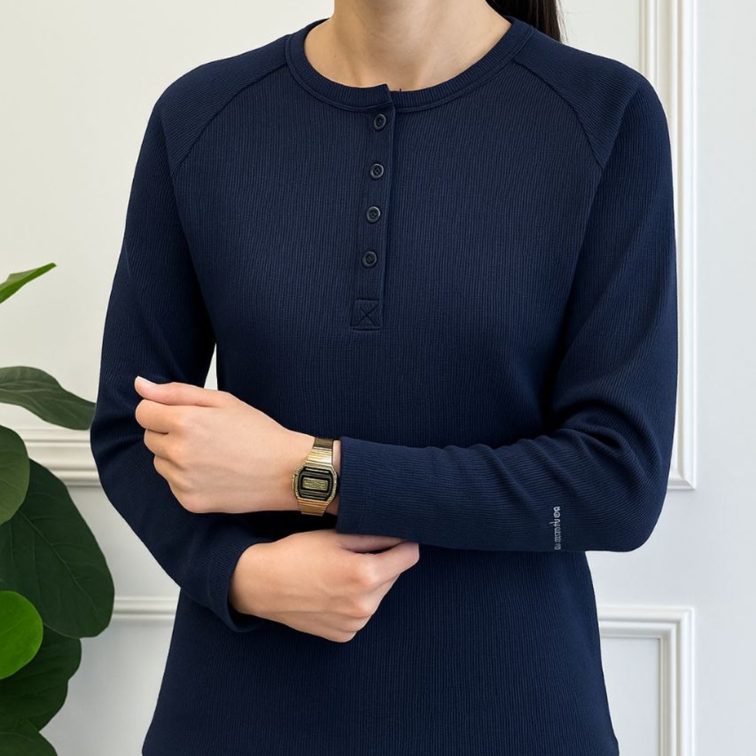 بلوز استین دار یقه ۴ دکمه (پک 6 عددی)