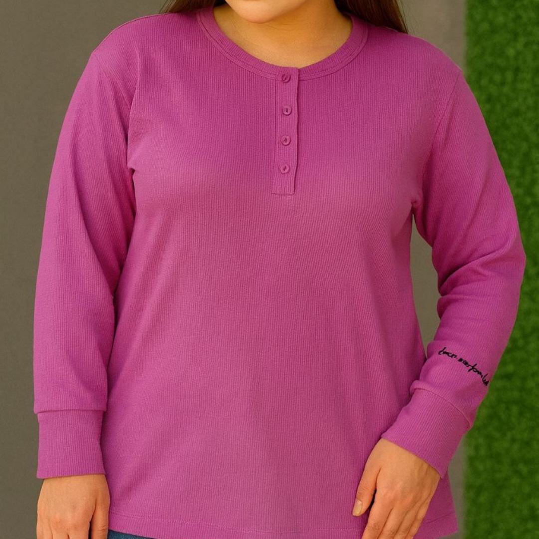 بلوز استین دار یقه ۴ دکمه (پک 6 عددی)