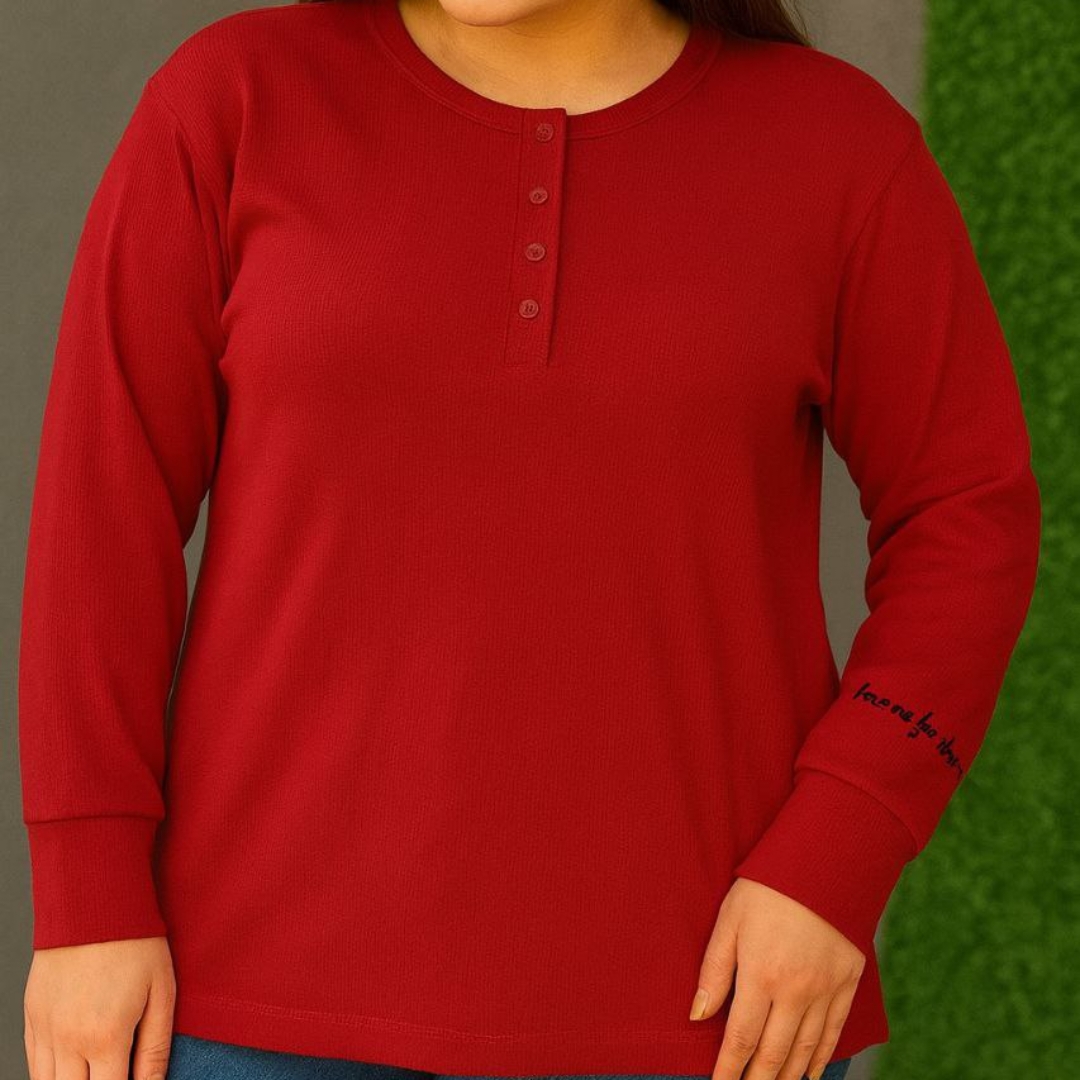 بلوز استین دار یقه ۴ دکمه (پک 6 عددی)