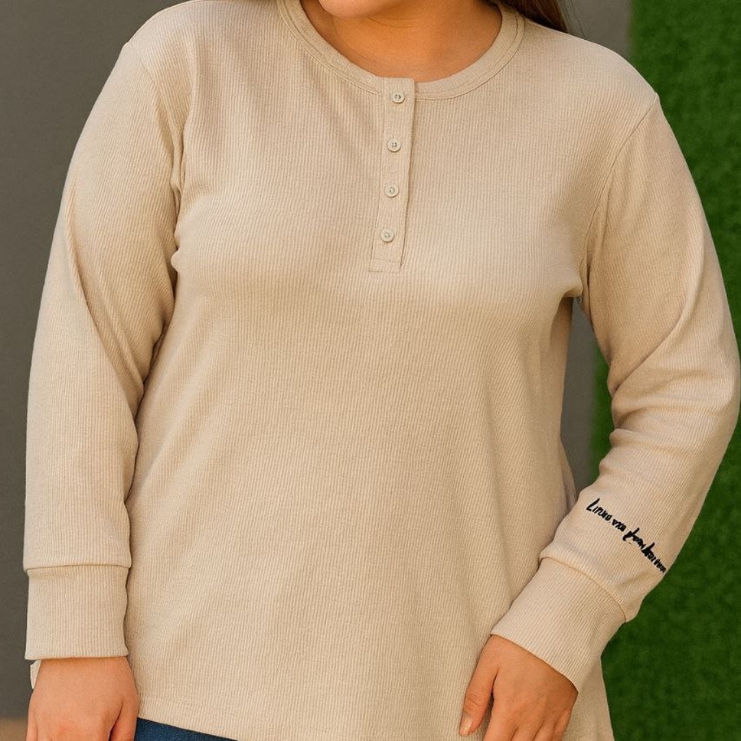 بلوز استین دار یقه ۴ دکمه (پک 6 عددی)