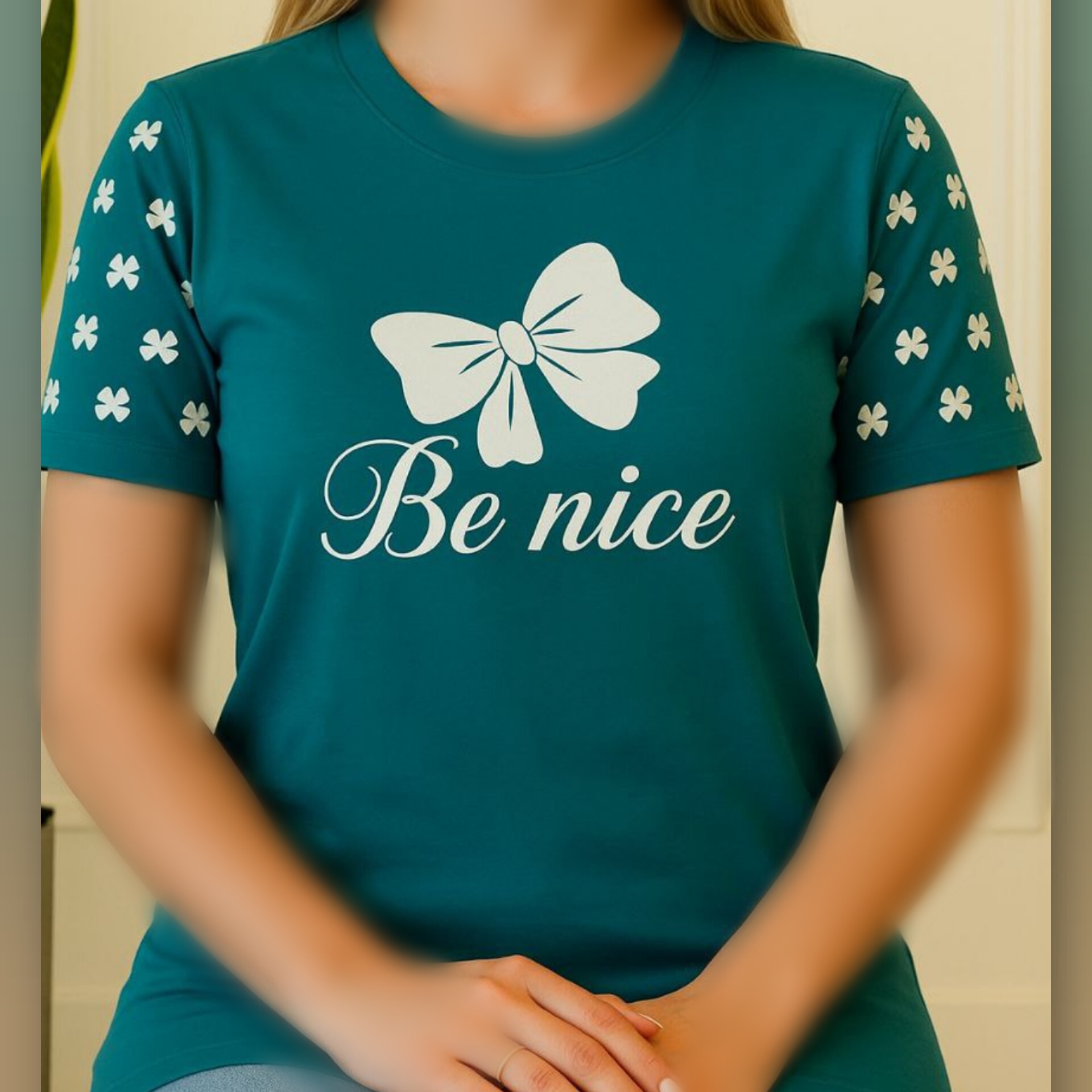 تیشرت نیم آستین(چاپ پاپیون ) (پک 5 عددی)