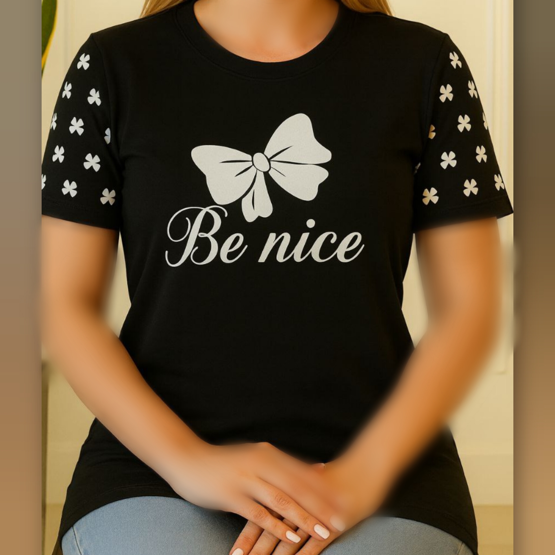 تیشرت نیم آستین(چاپ پاپیون ) (پک 5 عددی)