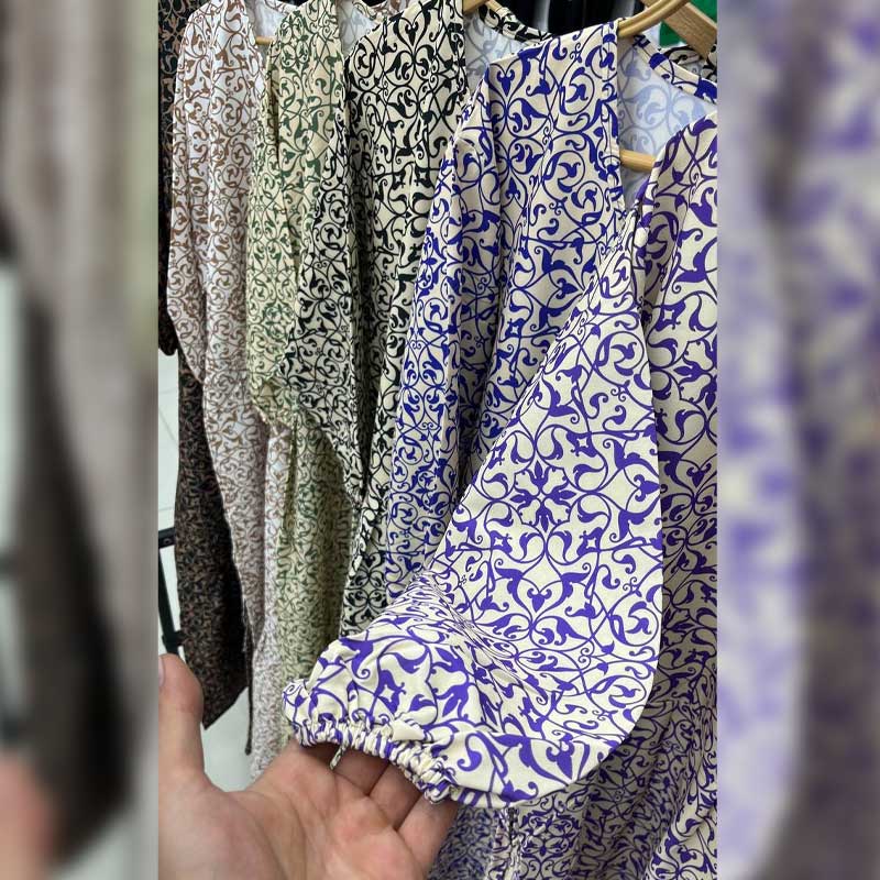 مانتو ساحلی کمربندار ترمه (پک 6 عددی)