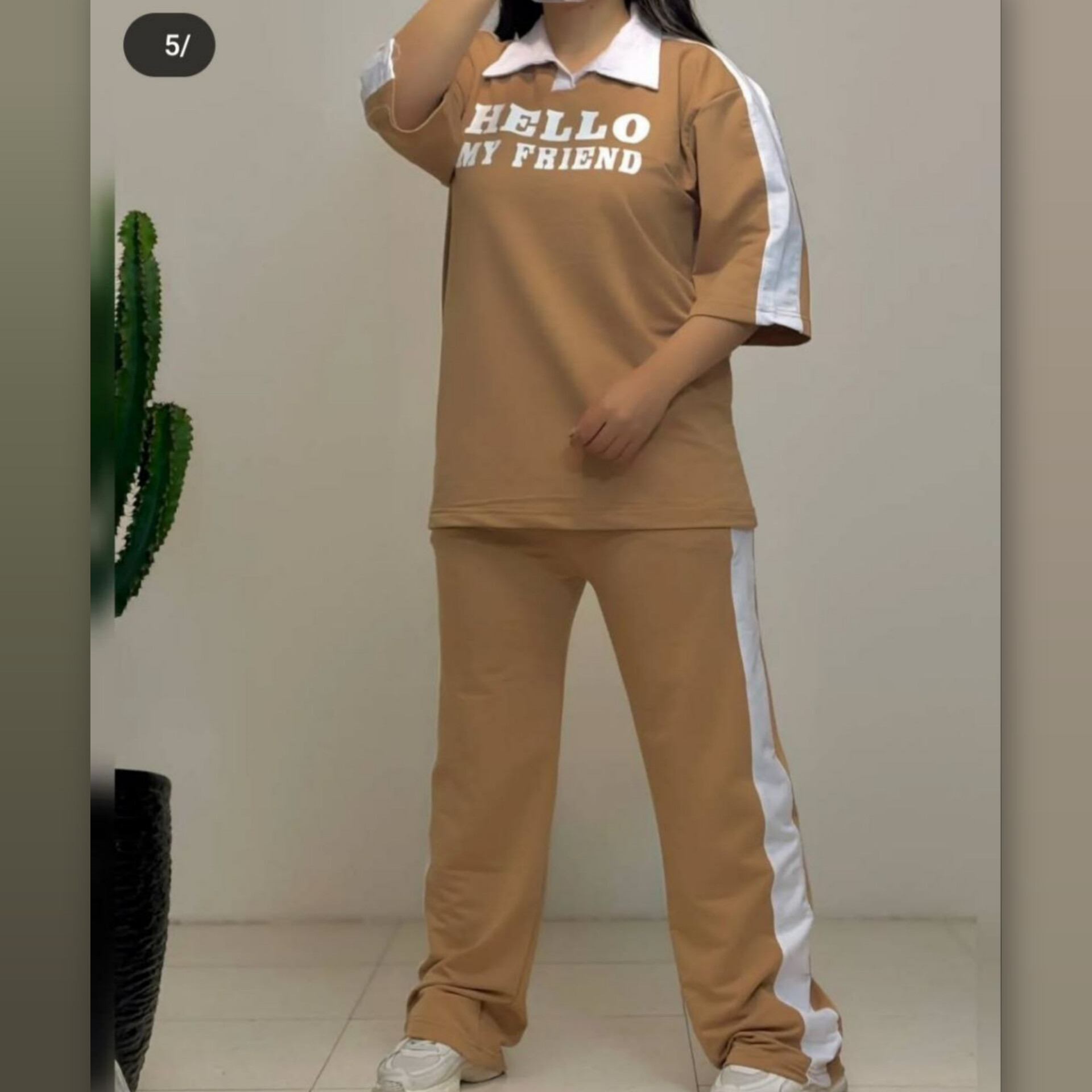 تیشرت شلوار یقه مردانه عمده (پک 6 عددی)