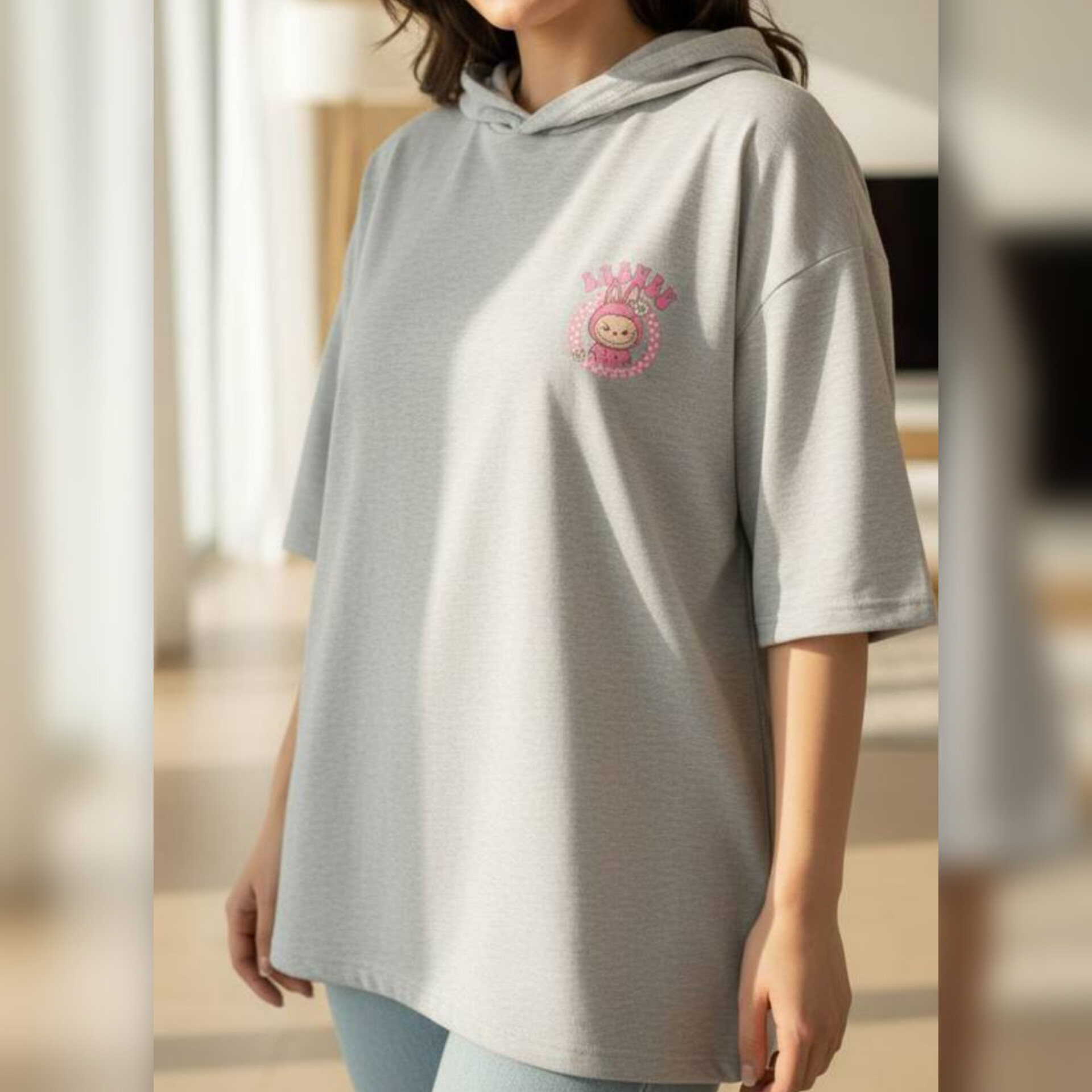 باکسی کلاهدار چاپ لبوبو (پک 4 عددی)