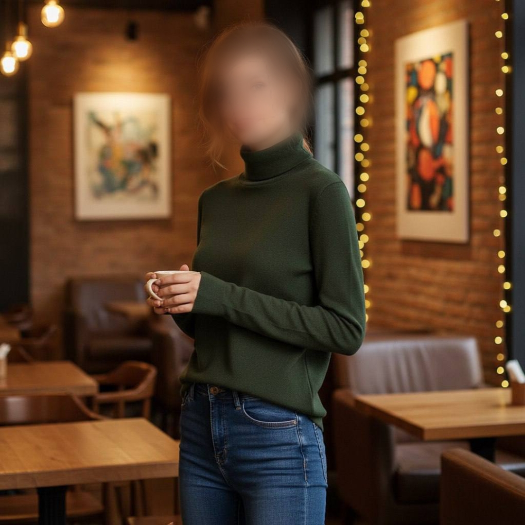 بلوز استین دار بیسیک یقه اسکی عمده (پک 6 عددی)