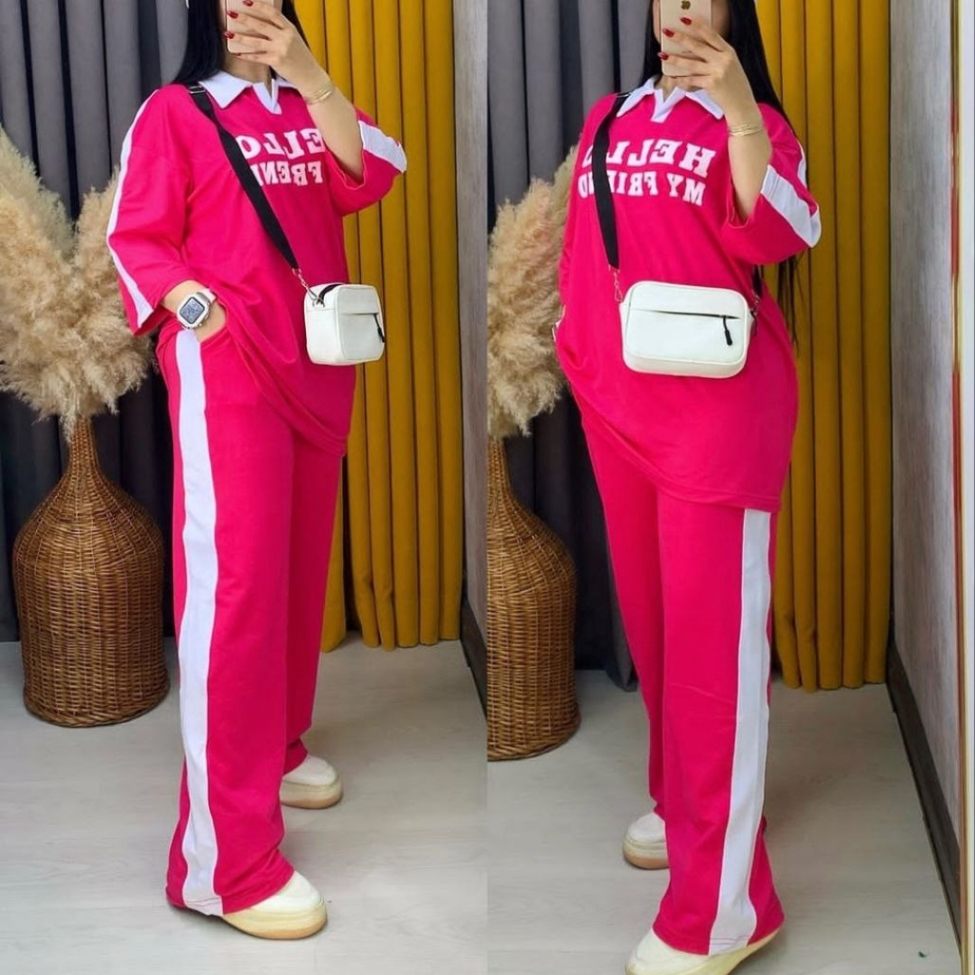 تیشرت شلوار یقه مردانه عمده (پک 6 عددی)