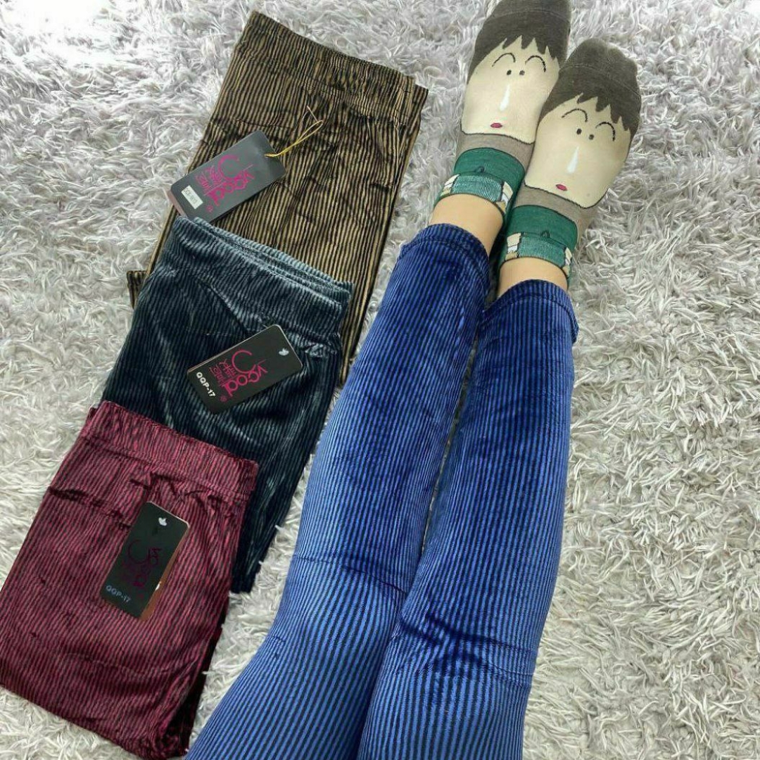 شلوار مخمل کبریتی رنگی عمده (پک 6 عددی)