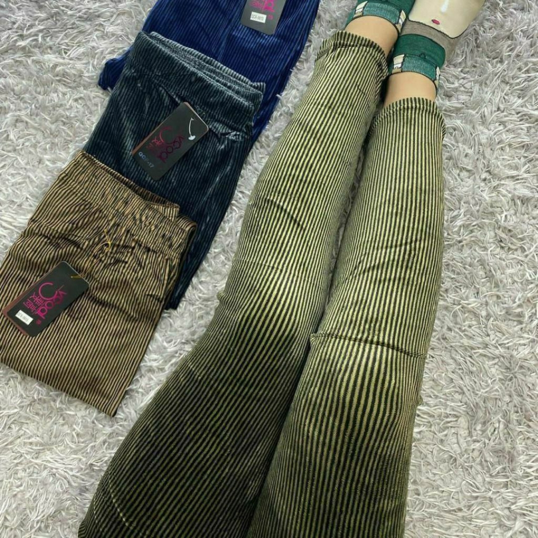 شلوار مخمل کبریتی رنگی عمده (پک 6 عددی)