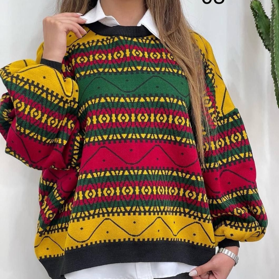 بلوز بافت سرخ پوستی عمده (پک 6 عددی)