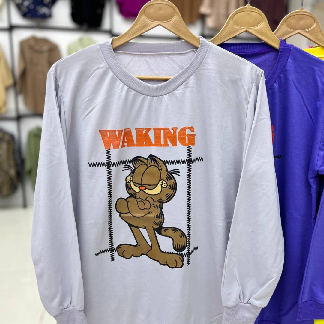 بلوز آستین بلند یقه گرد عمده (پک 6 عددی)