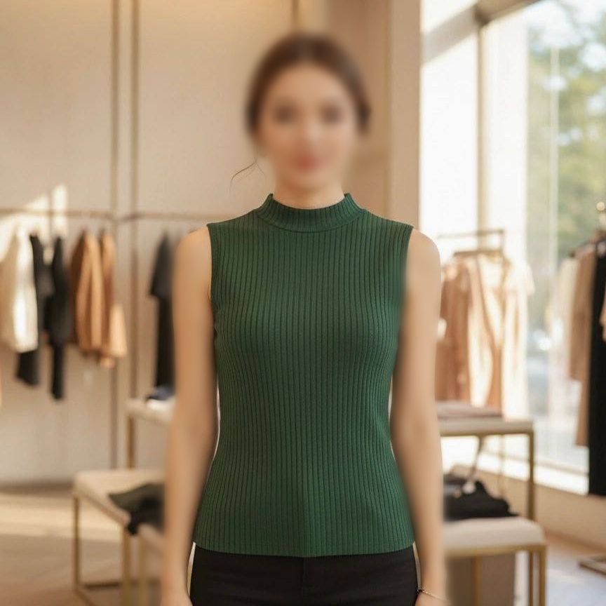 تاپ بیسیک یقه ۵ سانت عمده (پک 5 عددی)