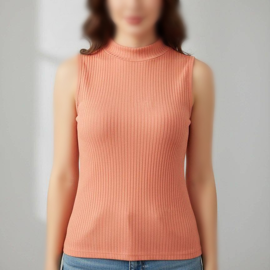 تاپ بیسیک یقه ۵ سانت عمده (پک 5 عددی)