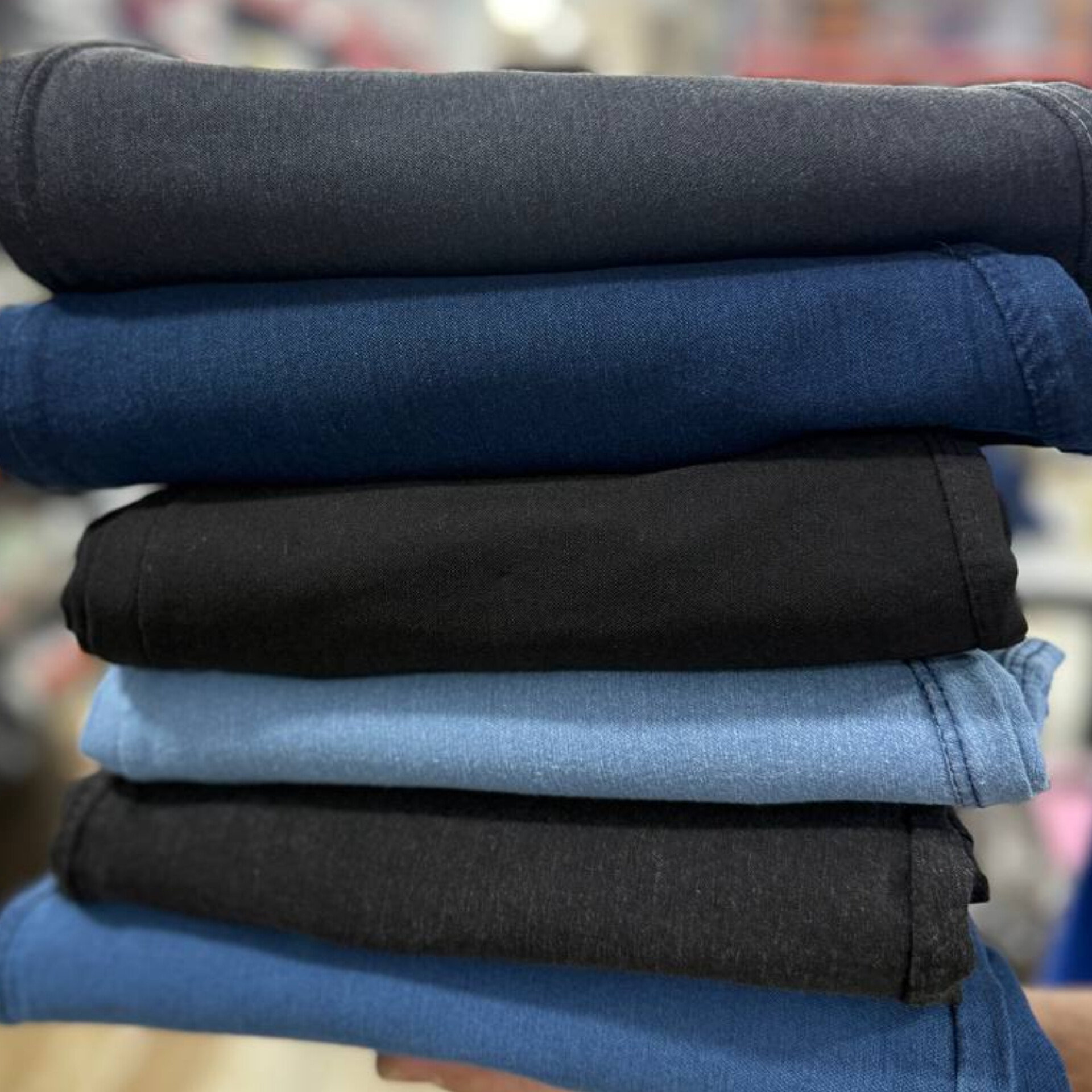 شلوار لی جذب قد ۹۰ تا ۹۴ عمده (پک 6 عددی)