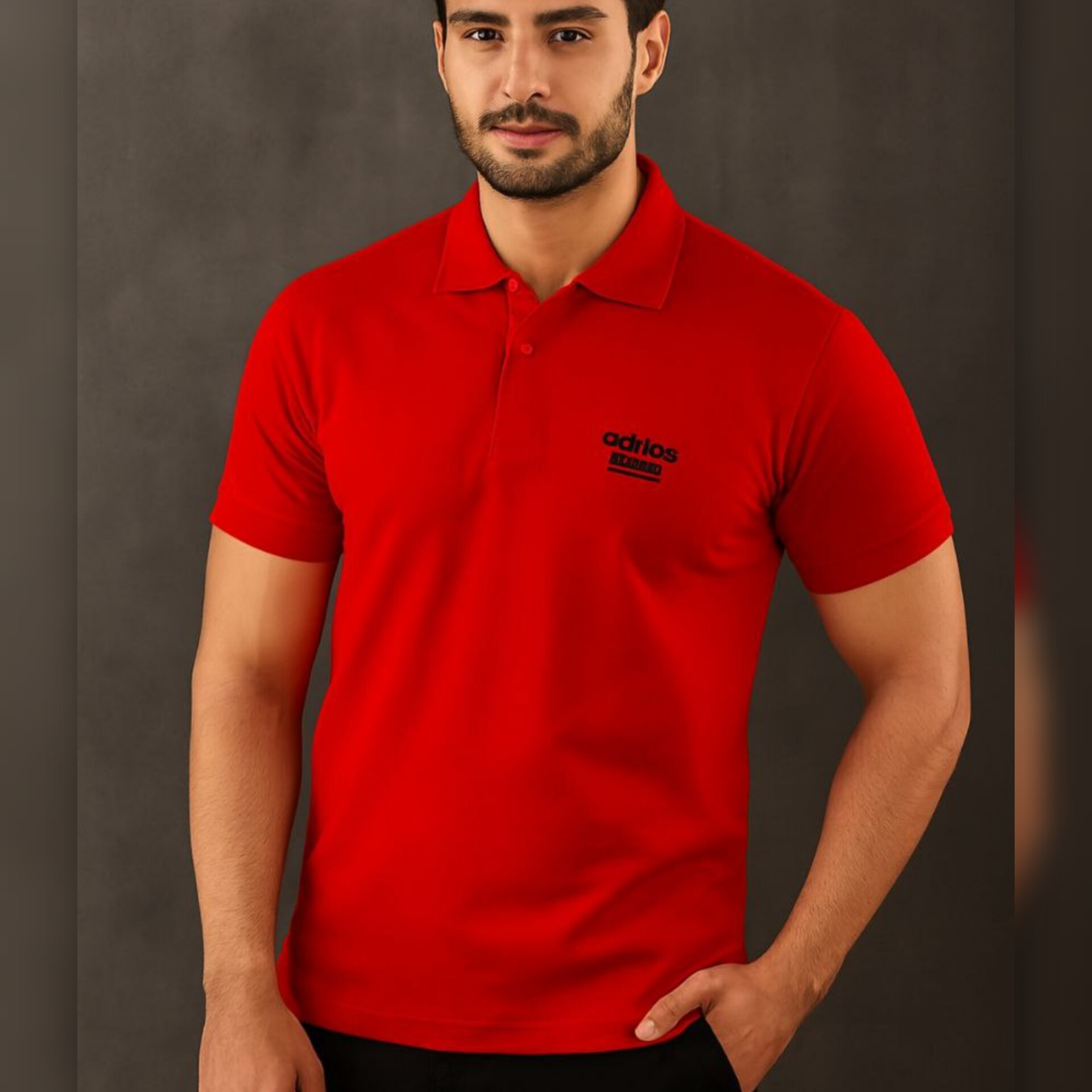 تیشرت مردانه یقه دار دکمه دار عمده (پک 3 عددی)