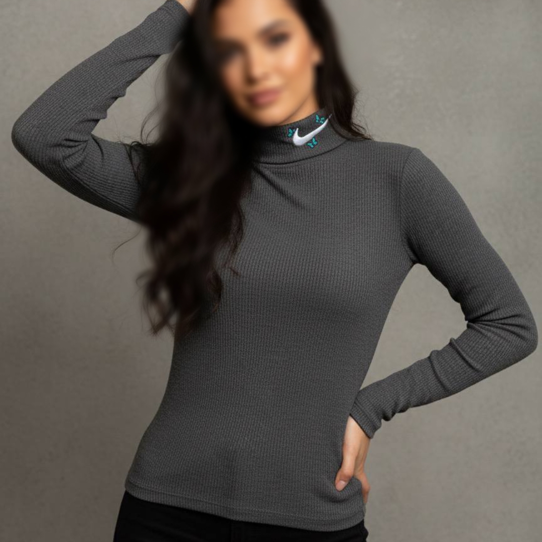 بلوز یقه اسکی گلدوزی نایک عمده (پک 6 عددی)