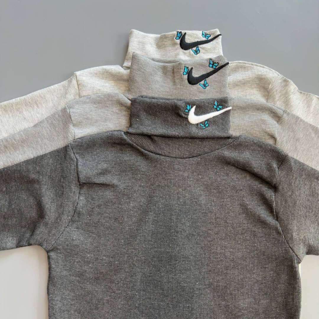 بلوز یقه اسکی گلدوزی نایک عمده (پک 6 عددی)