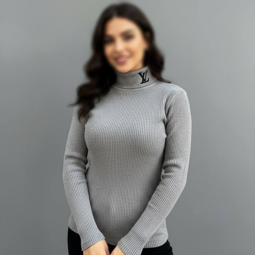 بلوز یقه اسکی گلدوزی LV عمده (پک 6 عددی)