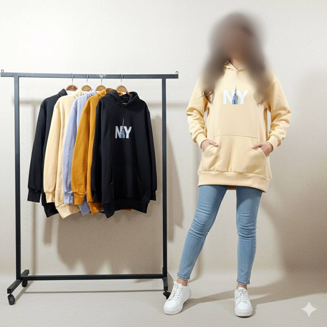 هودی قواره داره پشت چاپ عمده (پک 6 عددی)