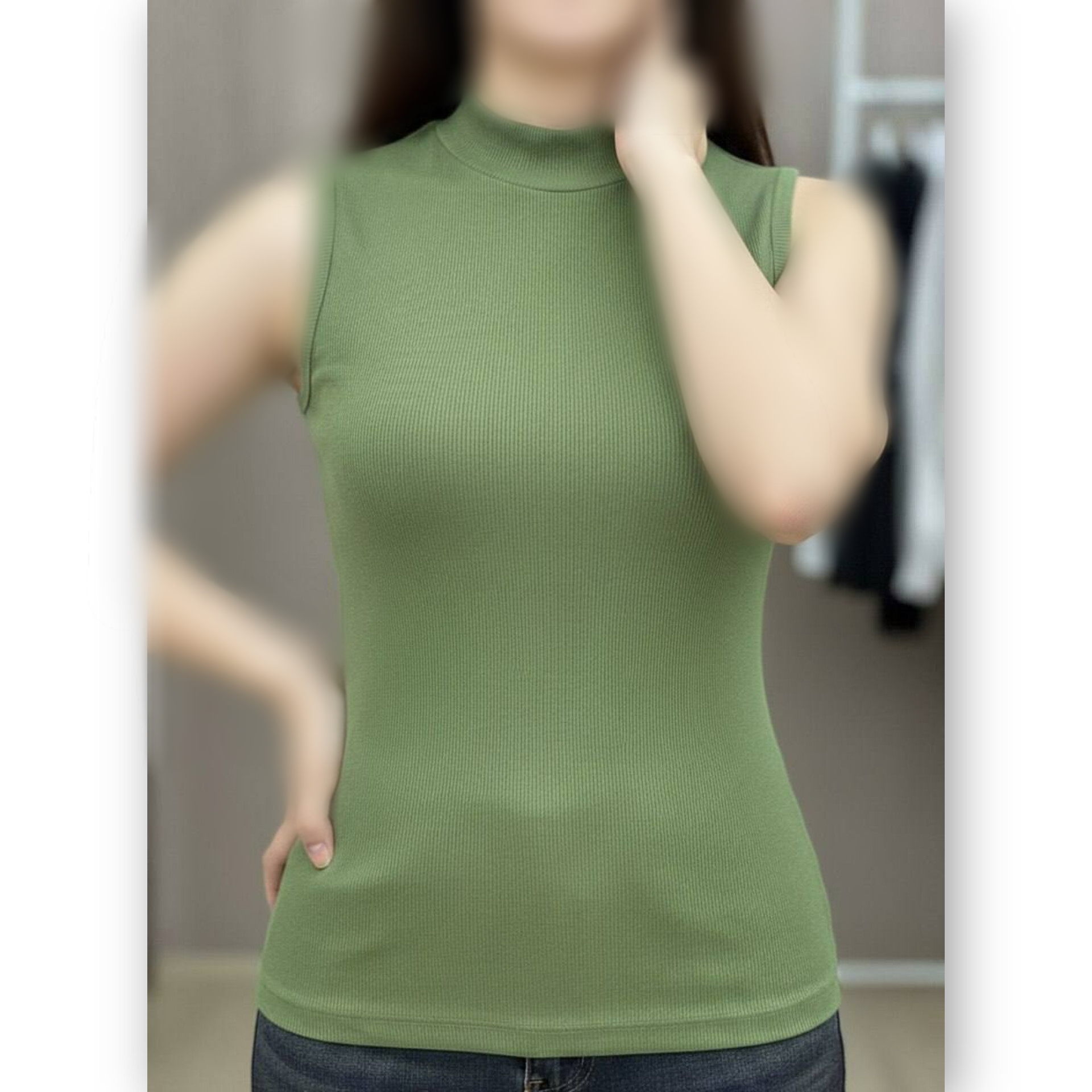 تاپ یقه ۵ سانت قد بلند عمده (پک 6 عددی)