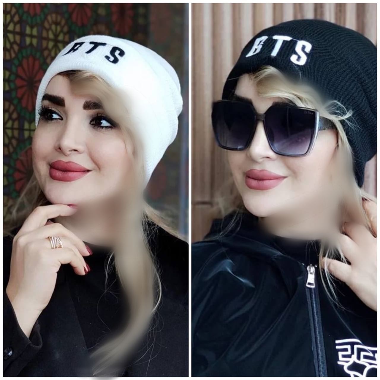 کلاه بافت گلدوزی bts (پک 6 عددی)