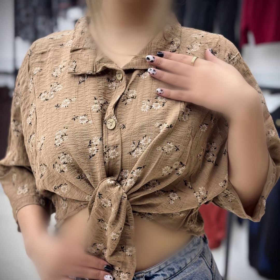 شومیز کراپ گره ای عمده (پک 4 عددی)