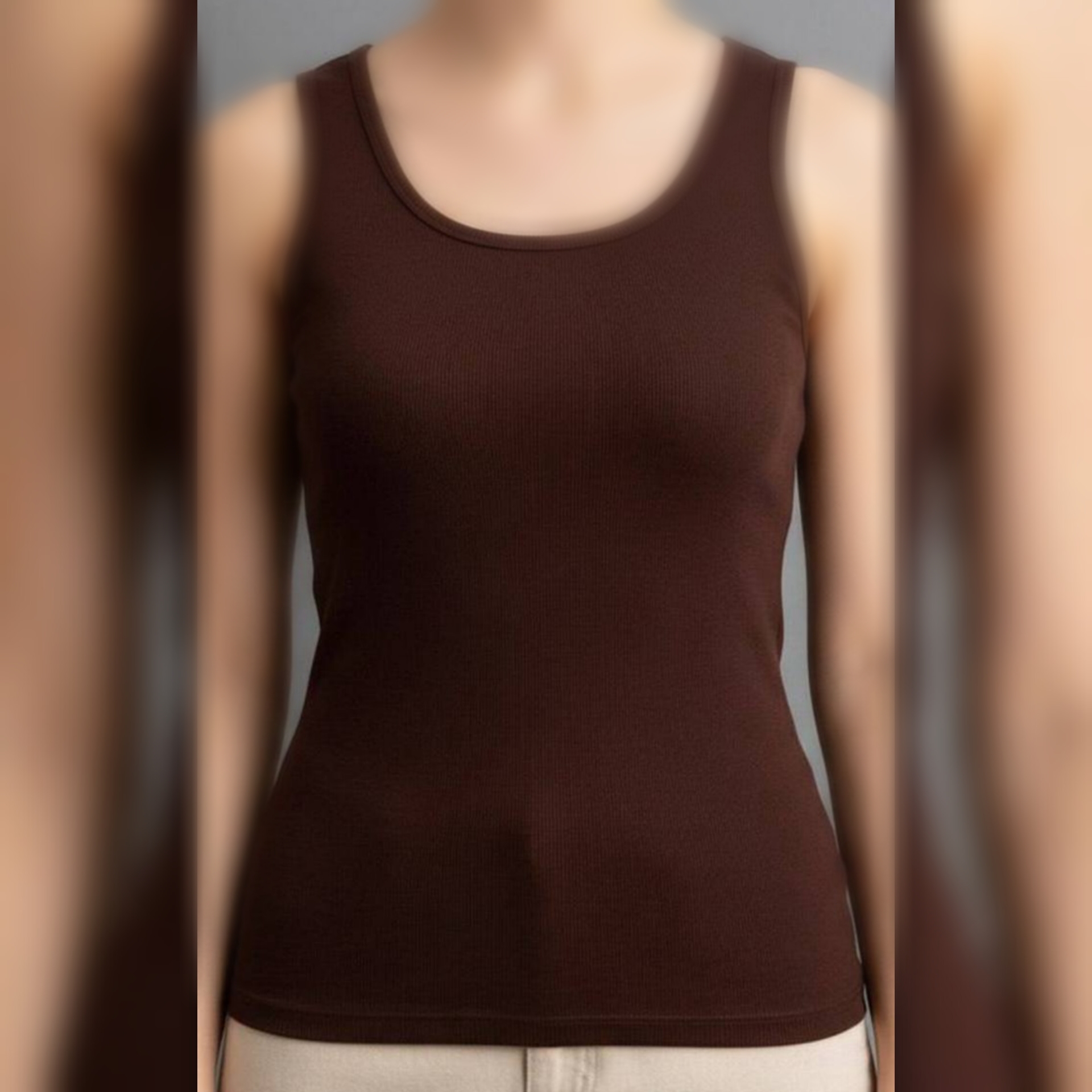 تاپ رکابی بیسیک یقه گرد عمده (پک 7 عددی)