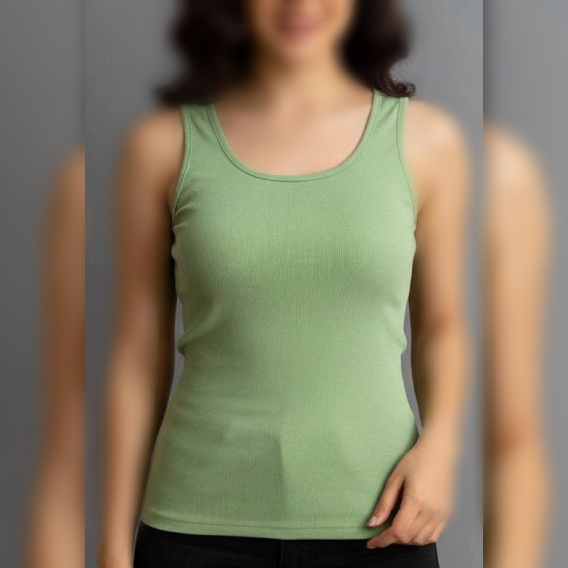 تاپ رکابی بیسیک یقه گرد عمده (پک 7 عددی)