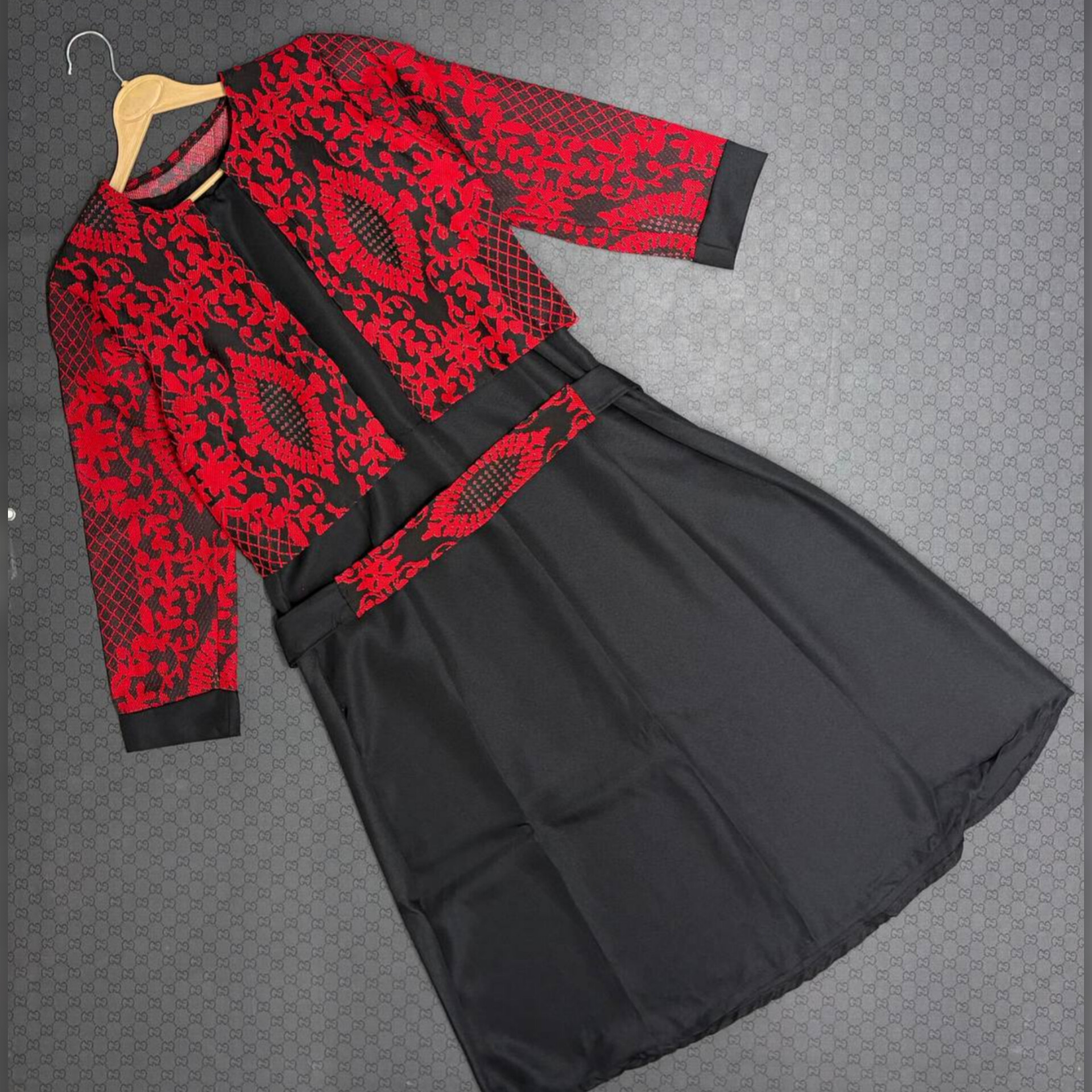 ست کت سارافن کمربند دار عمده (پک 2 عددی)