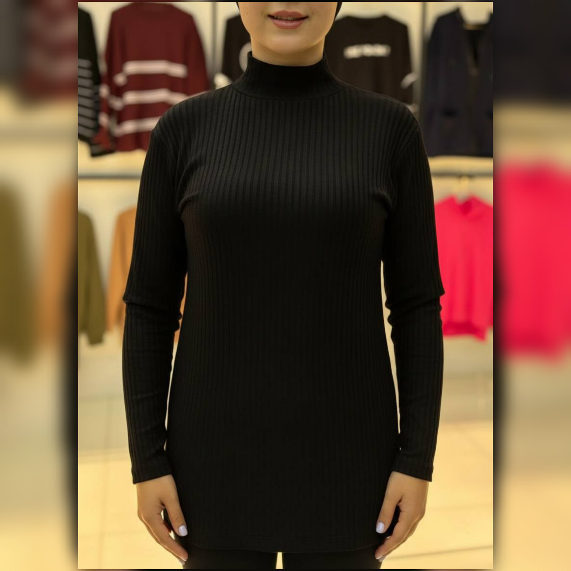 ️بلوز آستیندار یقه ۵ سانتیمتر عمده (پک 6 عددی)️