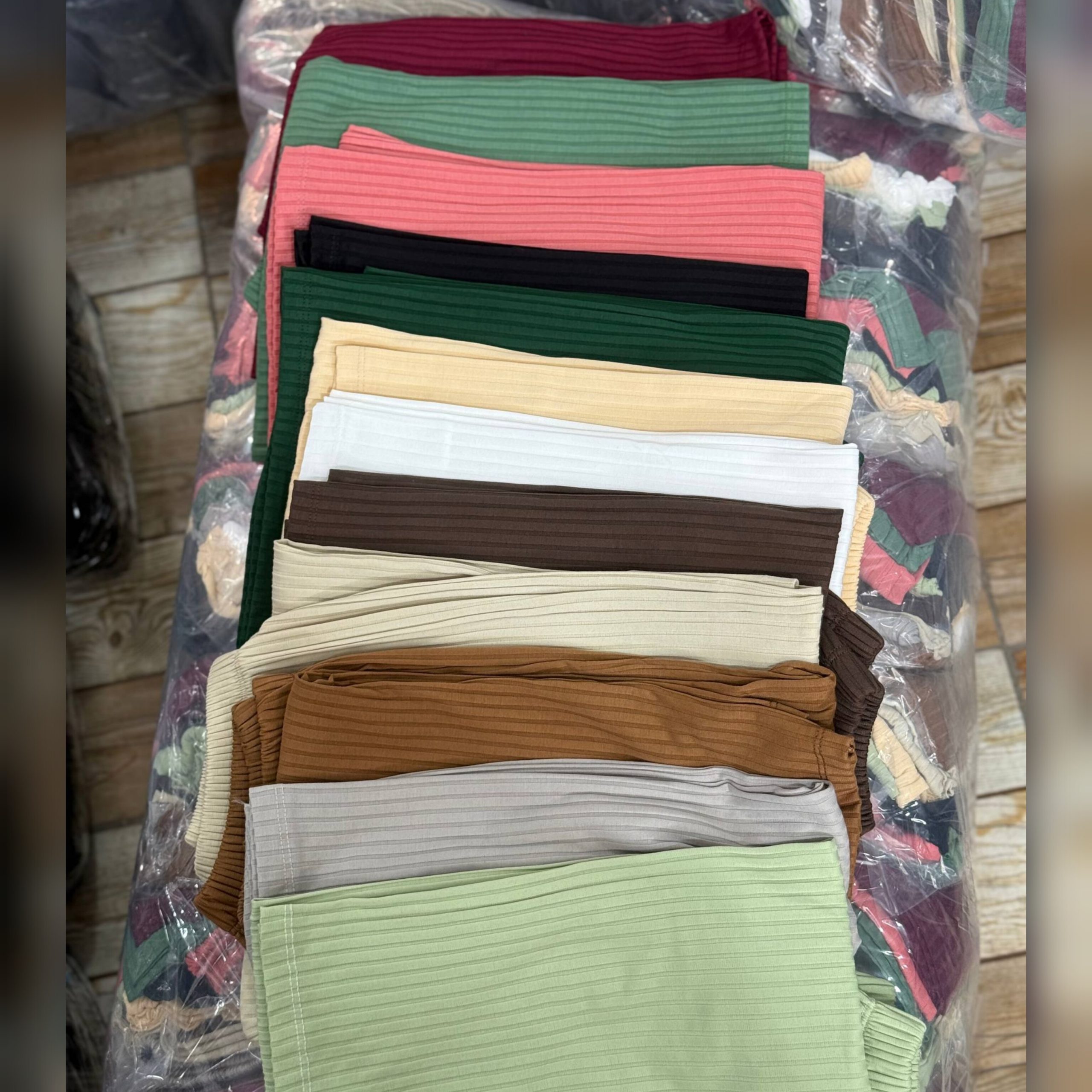 ️شلوار دامنی کمر کش ریلی عمده (پک 6 عددی)️