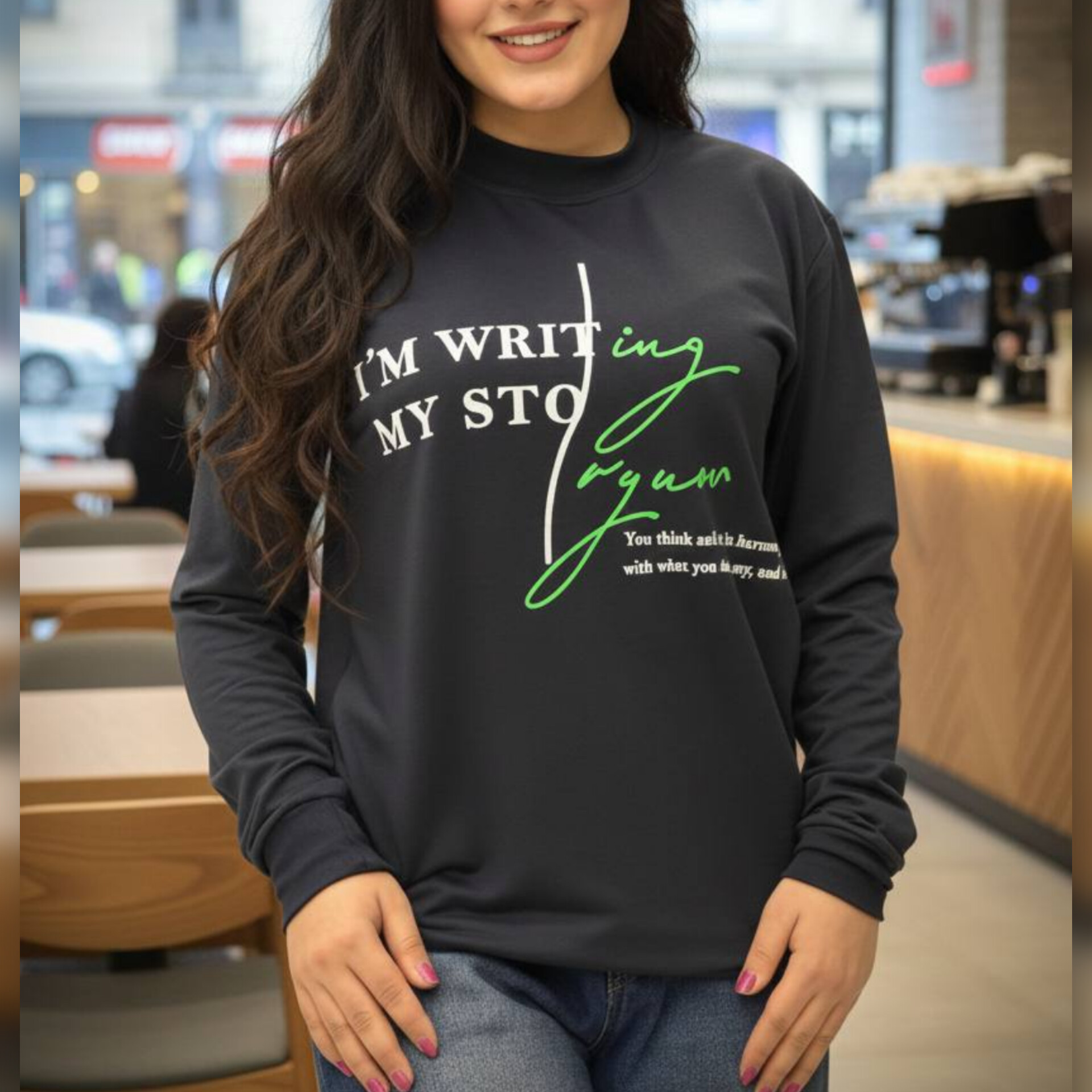 ️بلوز آستین دار چاپ دار عمده (پک 6 عددی)️