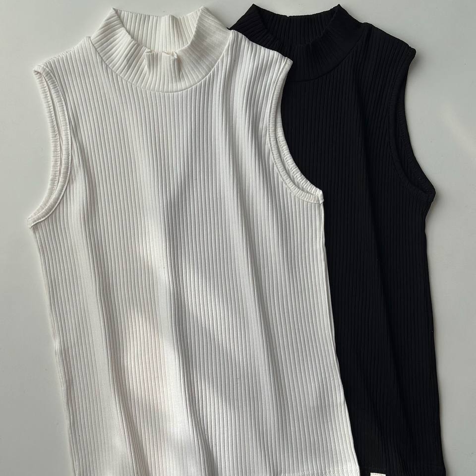 ️تاپ بیسیک یقه ۵ سانت عمده (پک 5 عددی)