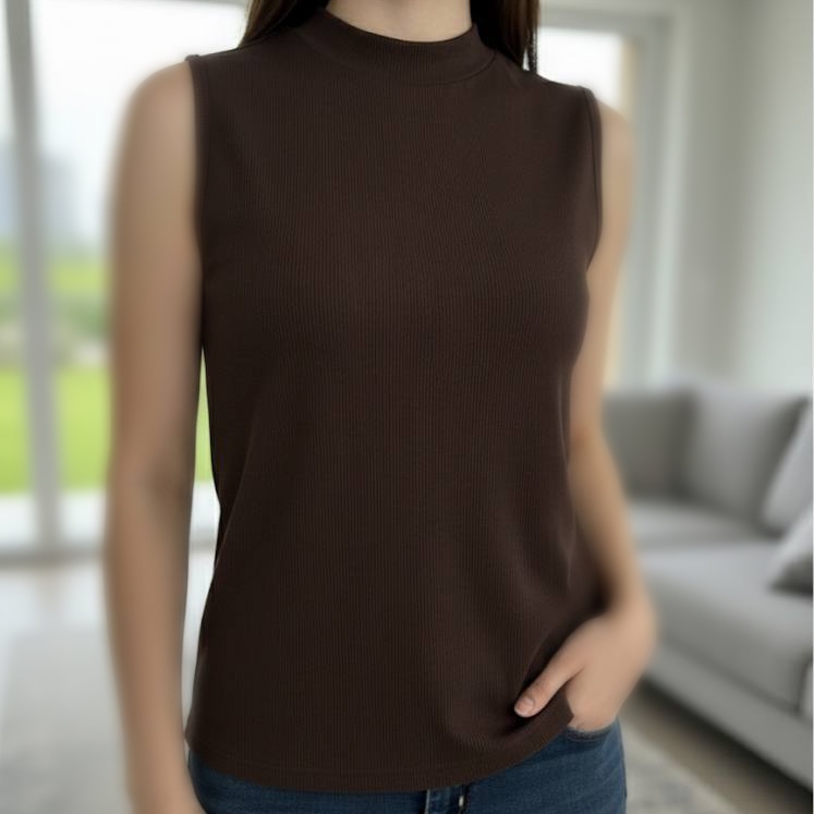 ️تاپ کتی یقه سه سانت عمده (پک 6 عددی)