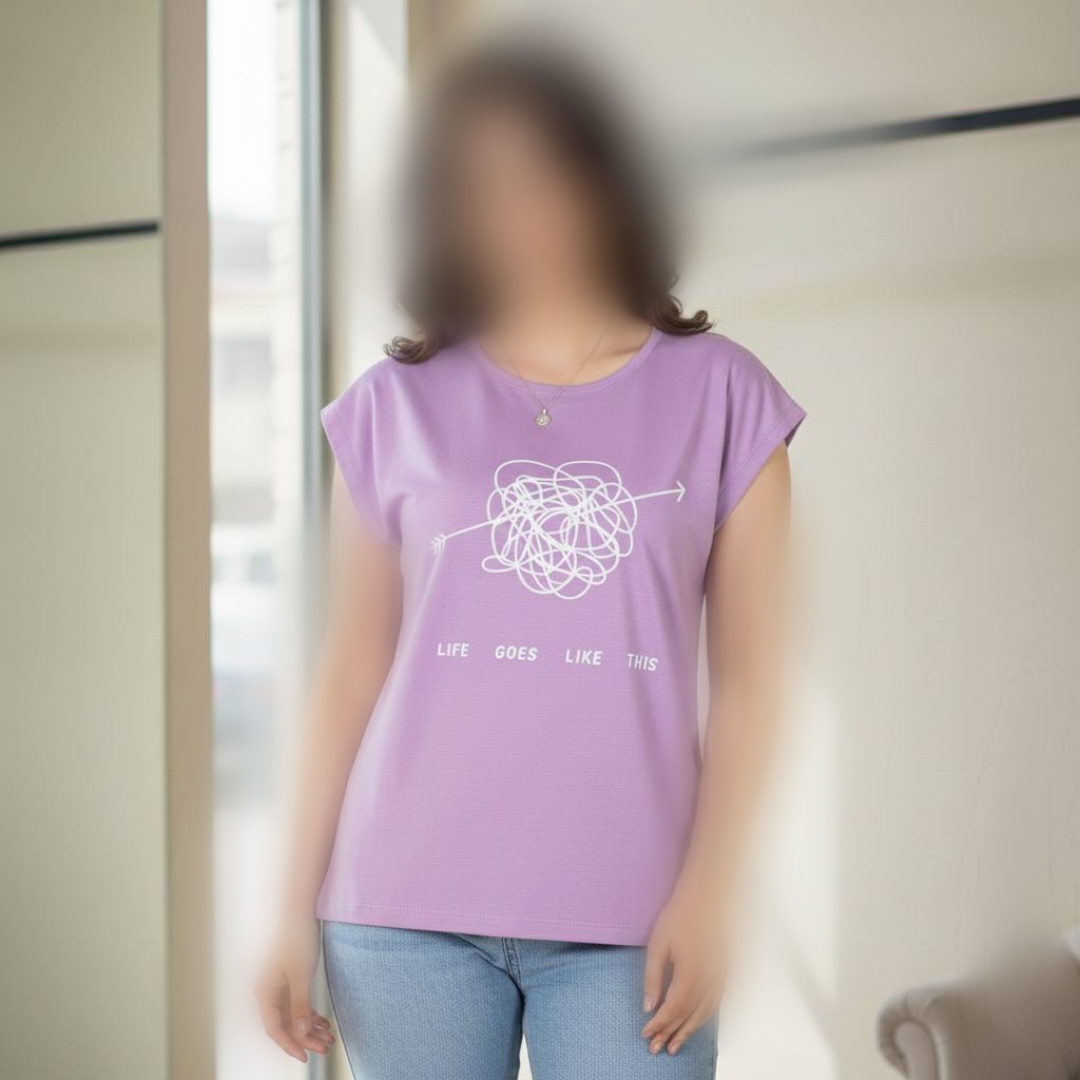 ️تیشرت استین سرخود چاپ لایف عمده (پک 6 عددی)