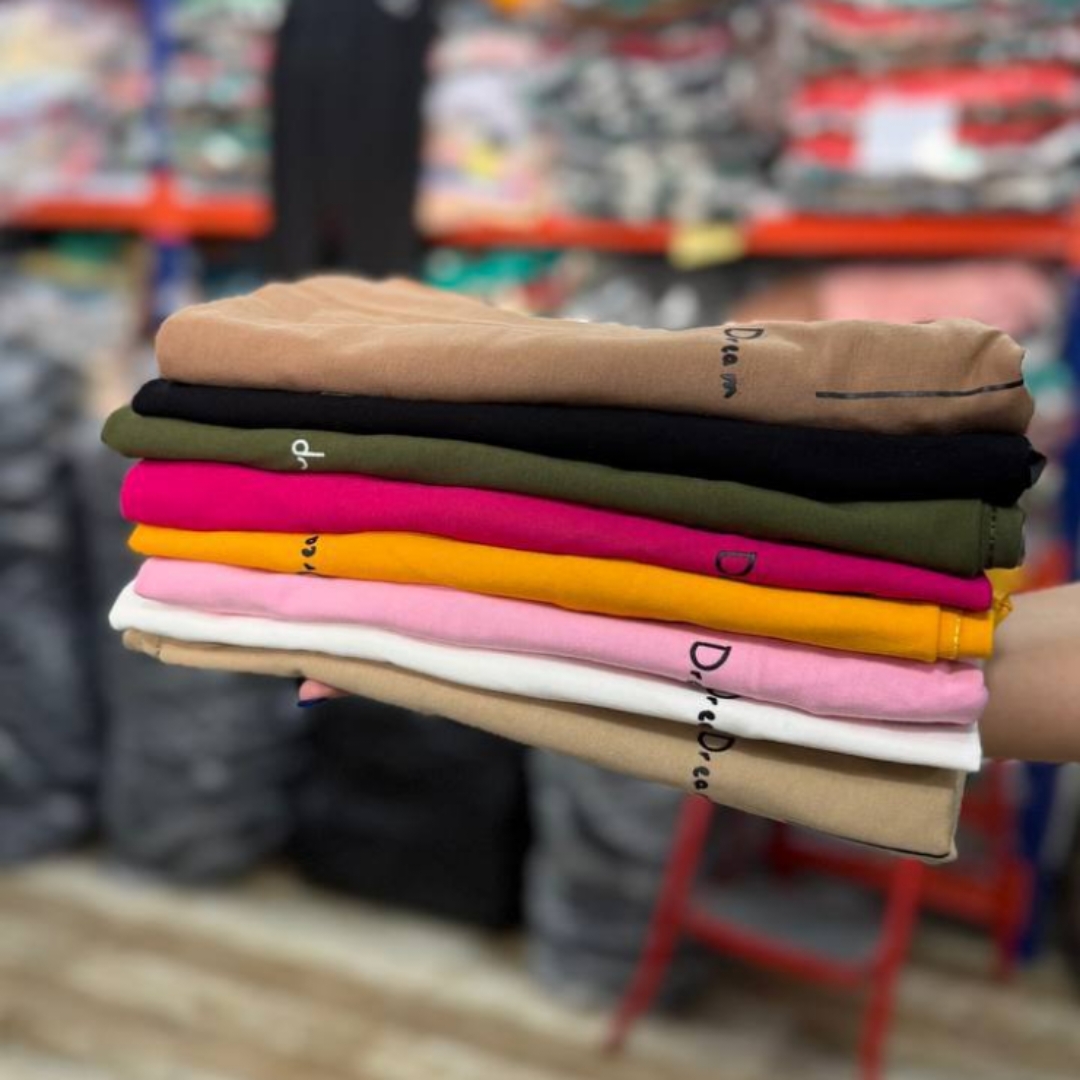 تیشرت باکسی ترک چاپ انگلیسی عمده (پک 8 عددی)