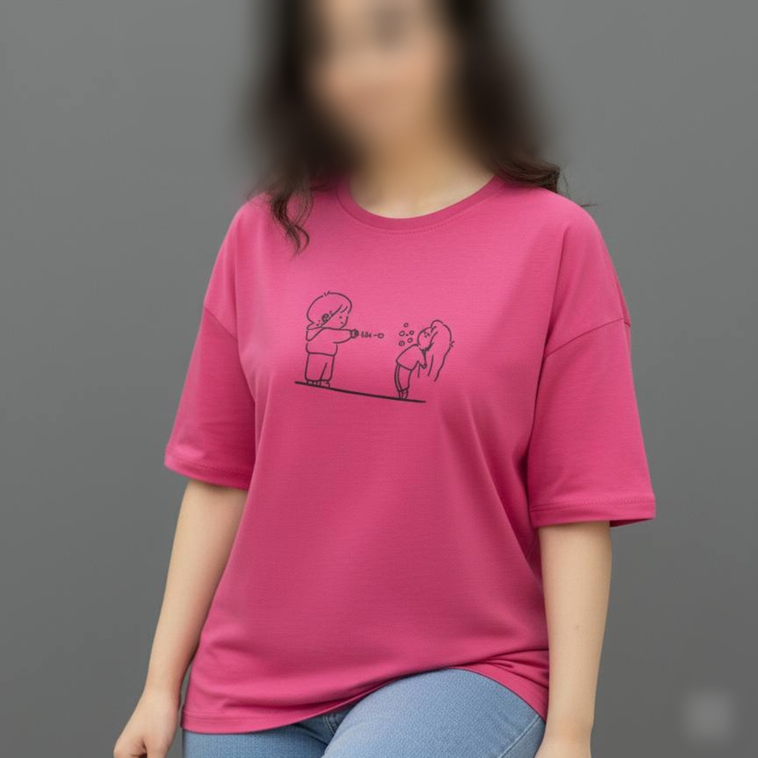 ️تیشرت ترک چاپ عروسکی عمده (پک 8 عددی)