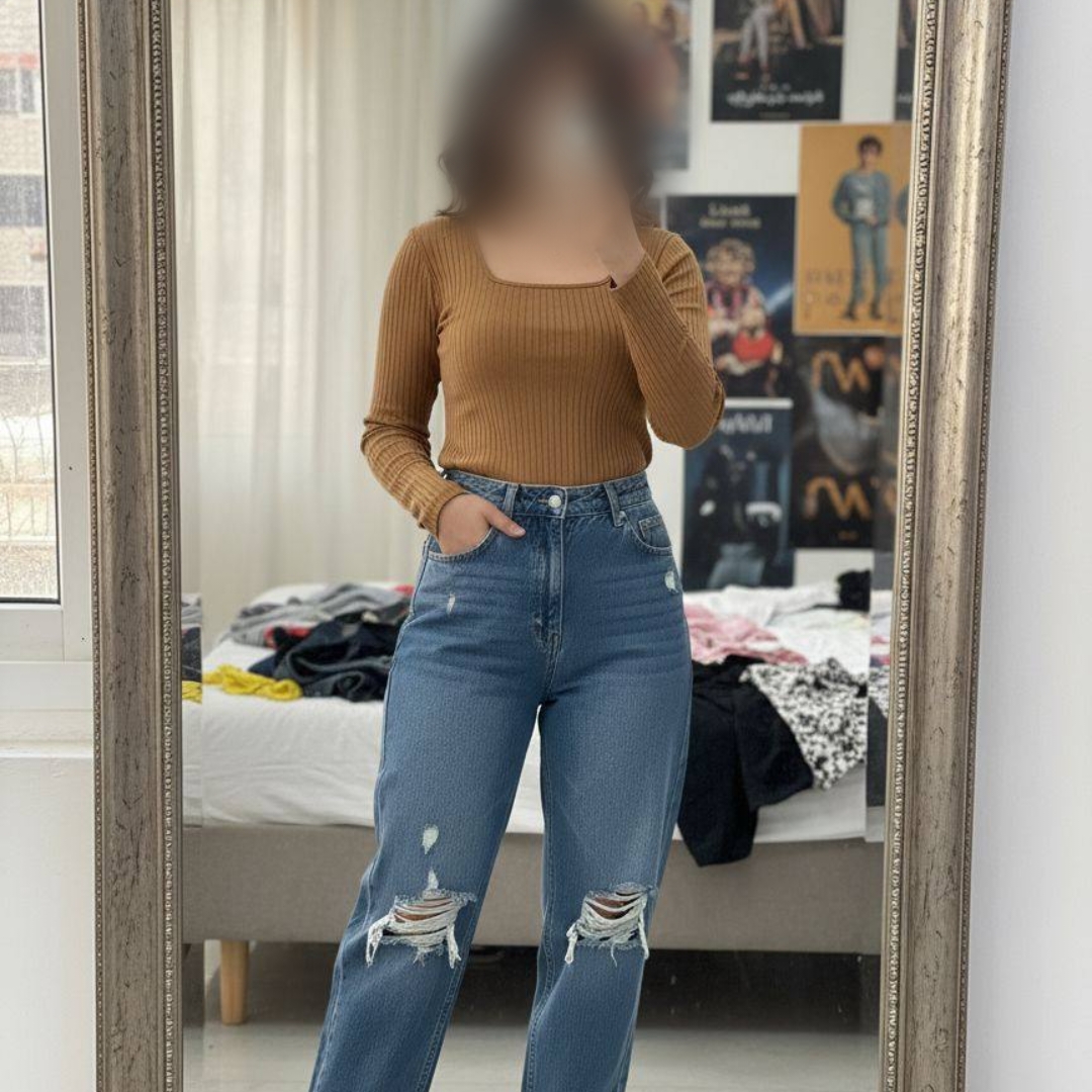 ️بلوز بیسیک یقه خشتی عمده (پک 6 عددی)️