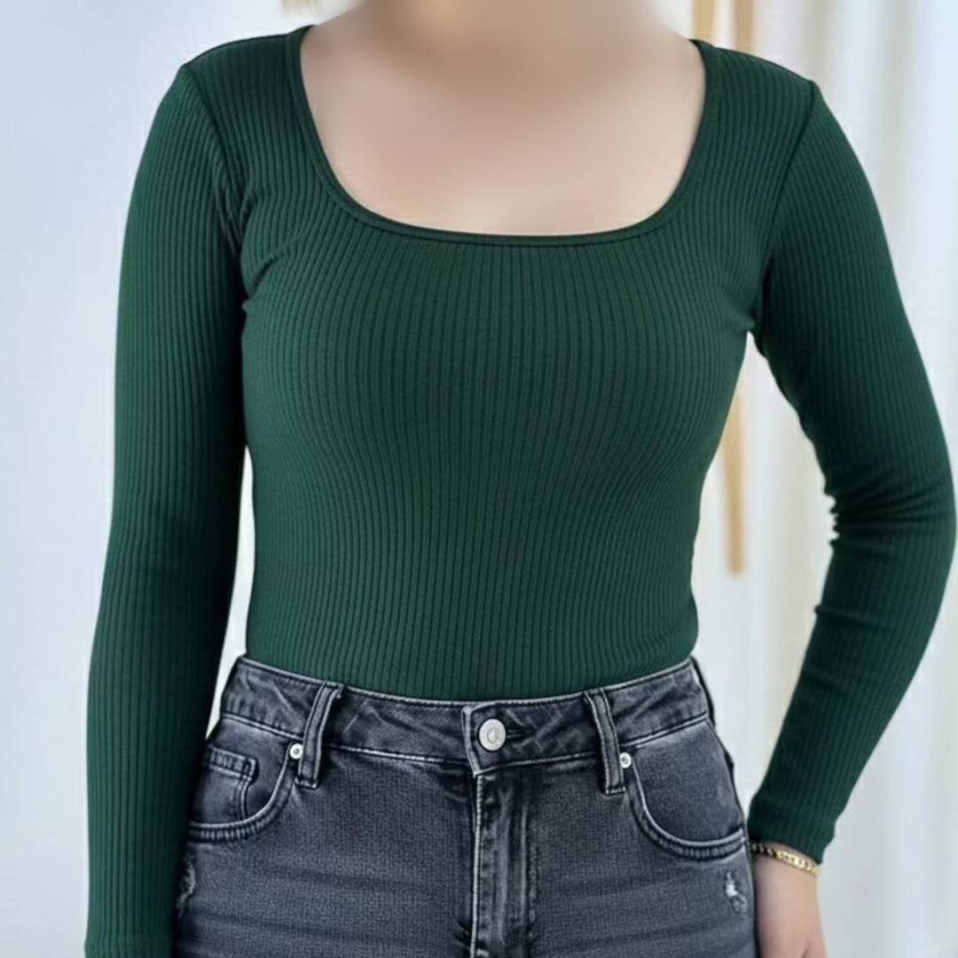 ️بلوز بیسیک یقه خشتی عمده (پک 6 عددی)️