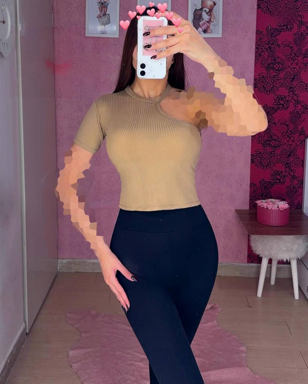 کراپ بیسک رومی پارچه کبریتی درشت بافت