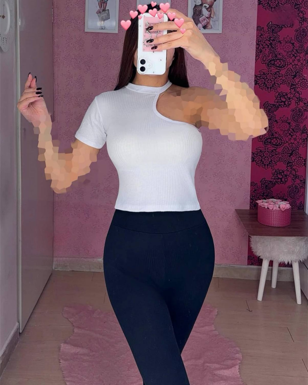 کراپ بیسک رومی پارچه کبریتی درشت بافت