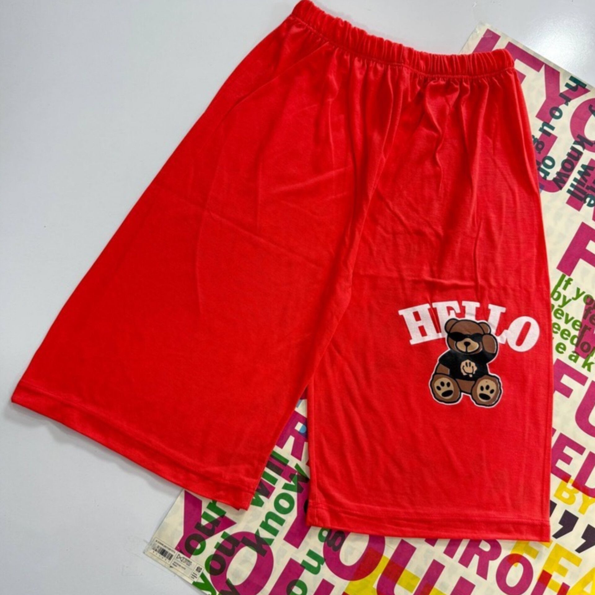 شلوارک کمر کش چاپ خرس عمده (پک 6 عددی)