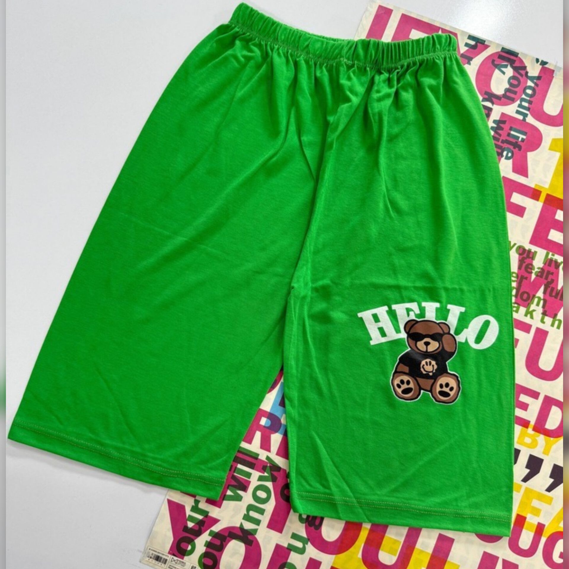 شلوارک کمر کش چاپ خرس عمده (پک 6 عددی)