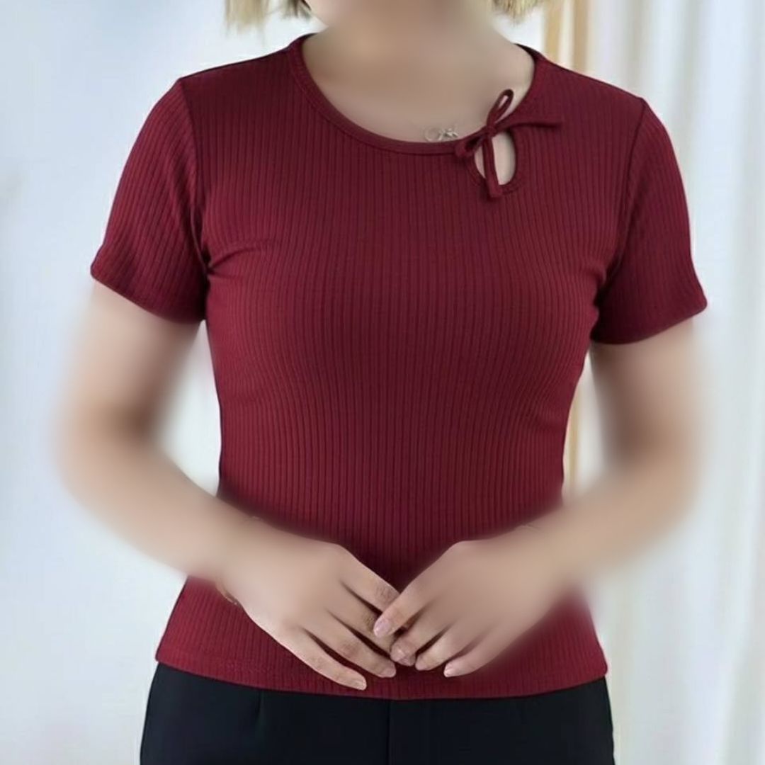 تیشرت نیم استین گره ای عمده (پک 6 عددی)
